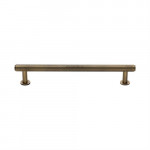 M Marcus Heritage Brass Knurled Design Cabinet Pull with Rose 160mm Centre to Centre